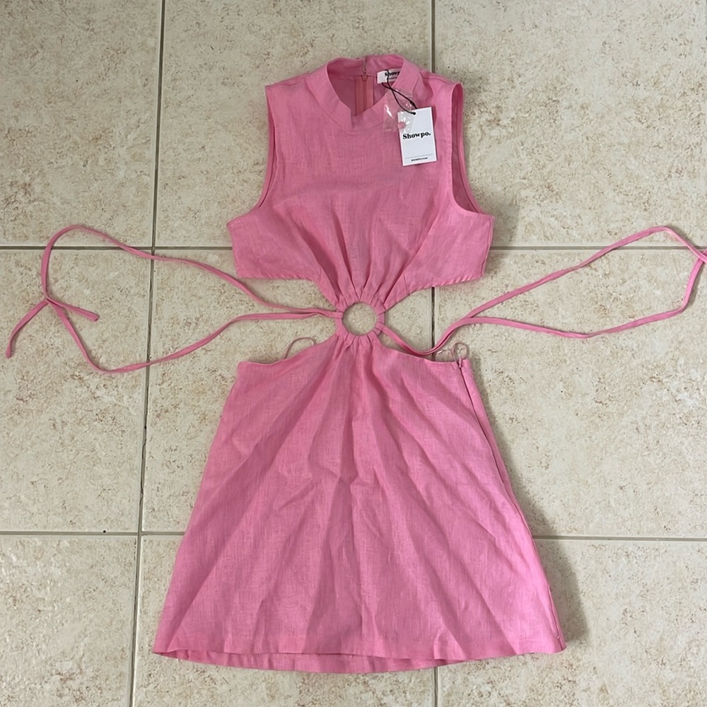 Showpo pink cutout dress
